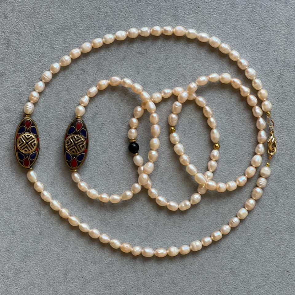 Set Perla Tibet - Brățară + Colier