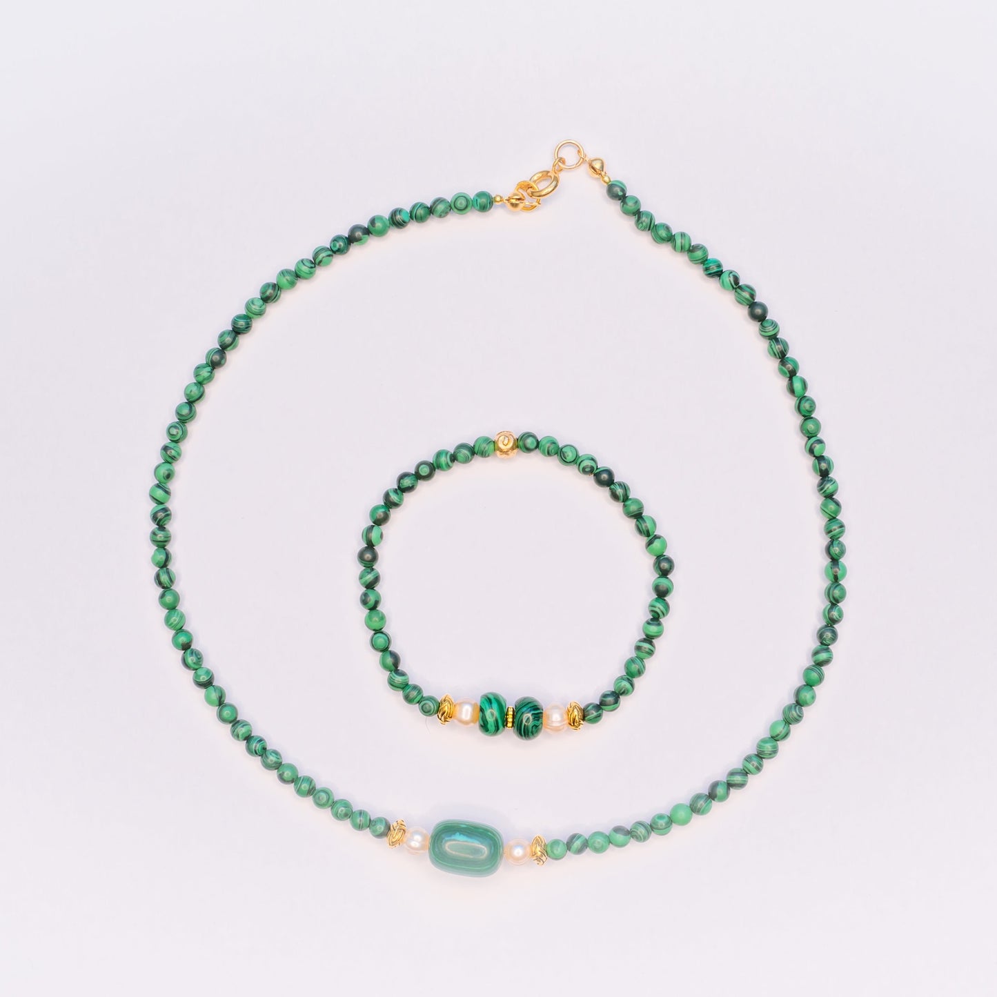 Set Malachit - Brățară + Colier