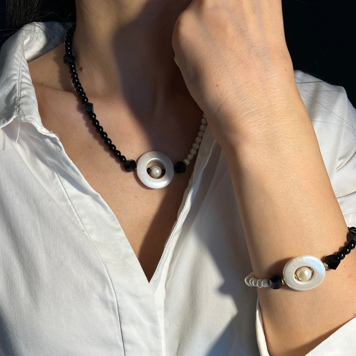 Set Yin & Yang - Brățară + Colier