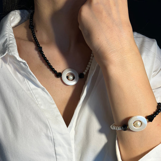 Set Yin & Yang - Brățară + Colier